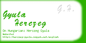 gyula herczeg business card